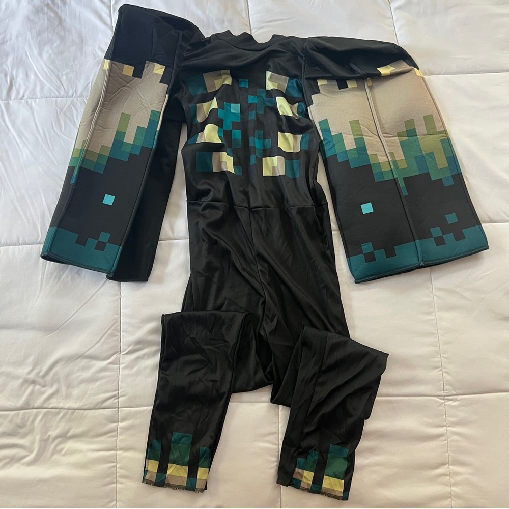 Minecraft Warden - Black Pixel Costume 10-12